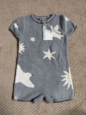 Barefoot Dreams Gray & White Star Onesie